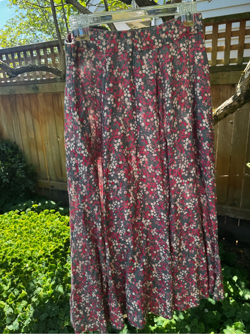 Son De Flor Classic Full-Skirt Linen Midi